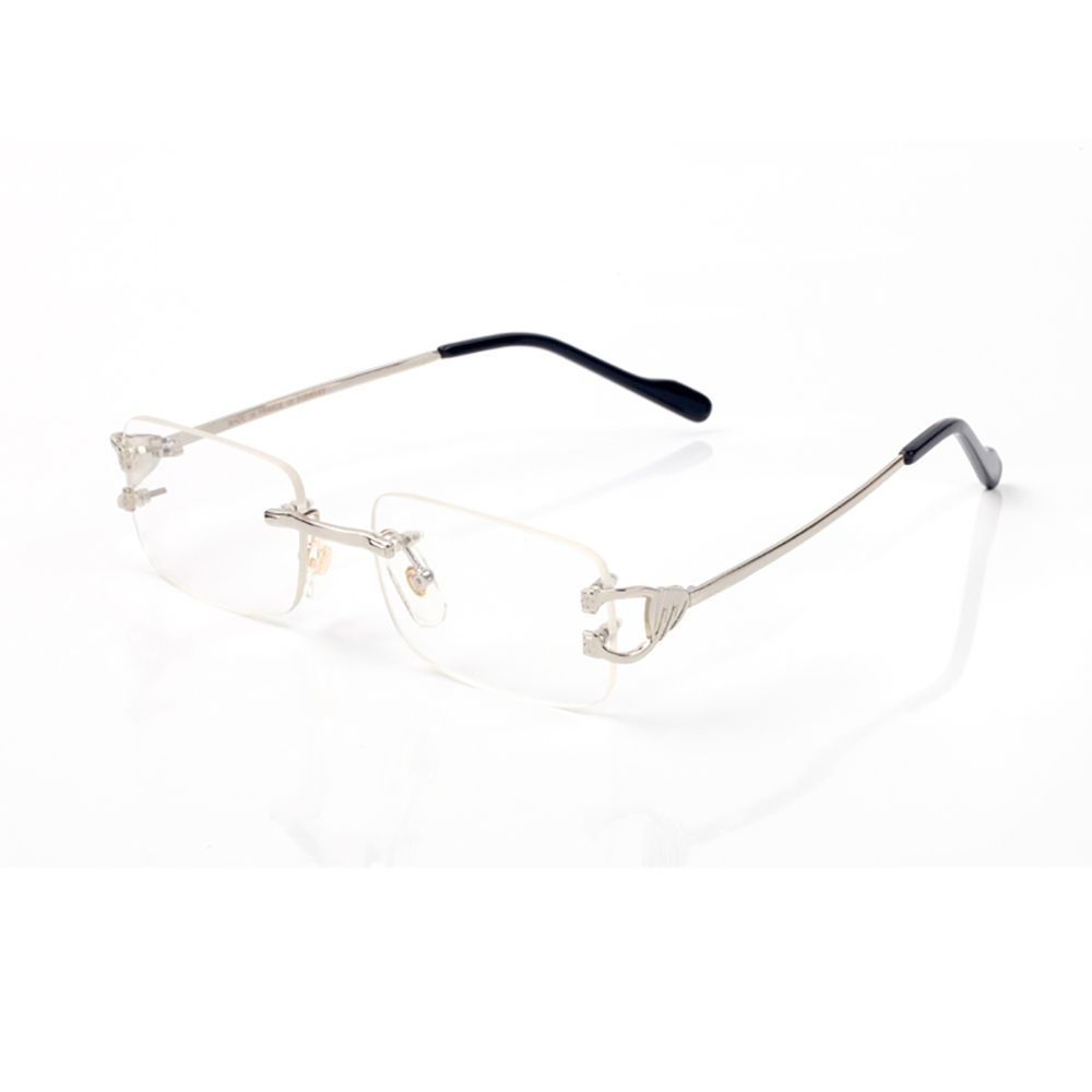 Carti Rahmenlose Herren-Sonnenbrille für Damen CartMetal Sonnenbrille Randlose Rechteckige Korrekturbrille Anti-Blu-ray_voghion.com