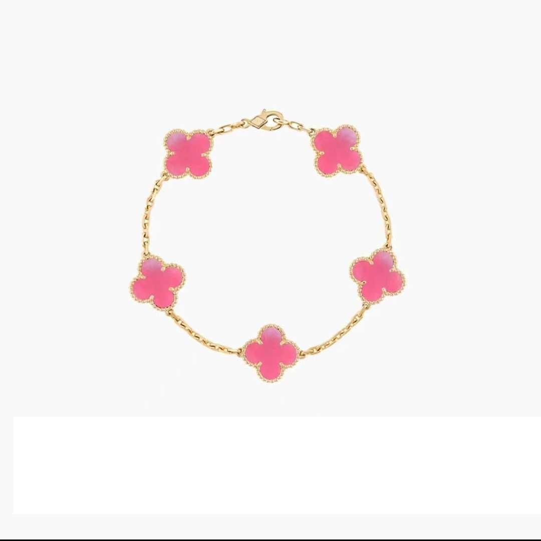 Gold Bracelet - Pink Fritillaria