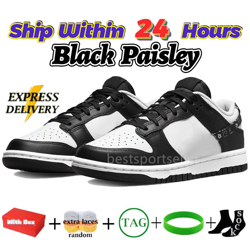 54 Black Paisley