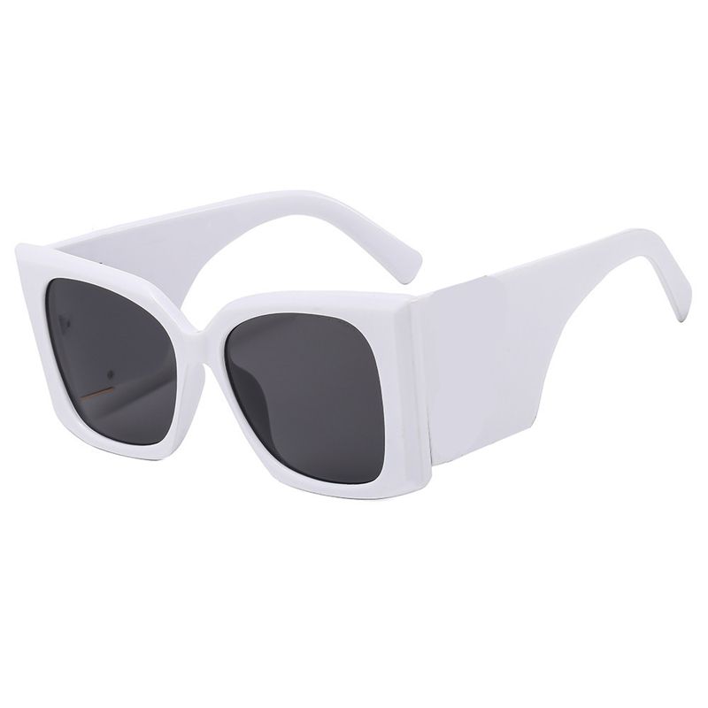 A-White framed gray lenses