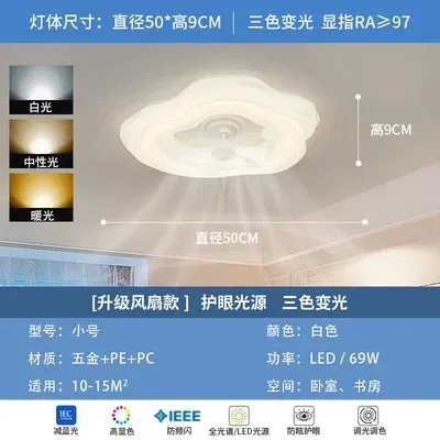 Three Color Light Small Fan Model