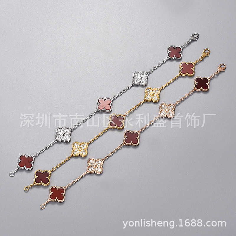 Agate Rouge Diamant Or