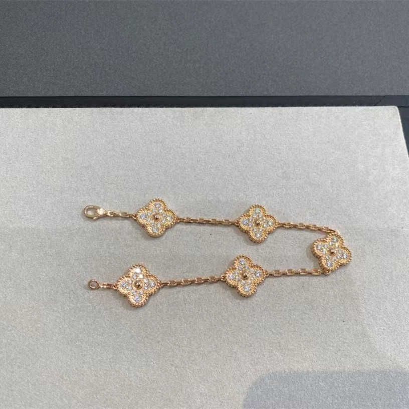 Rose Gold Full Diamond Five Flower Bra