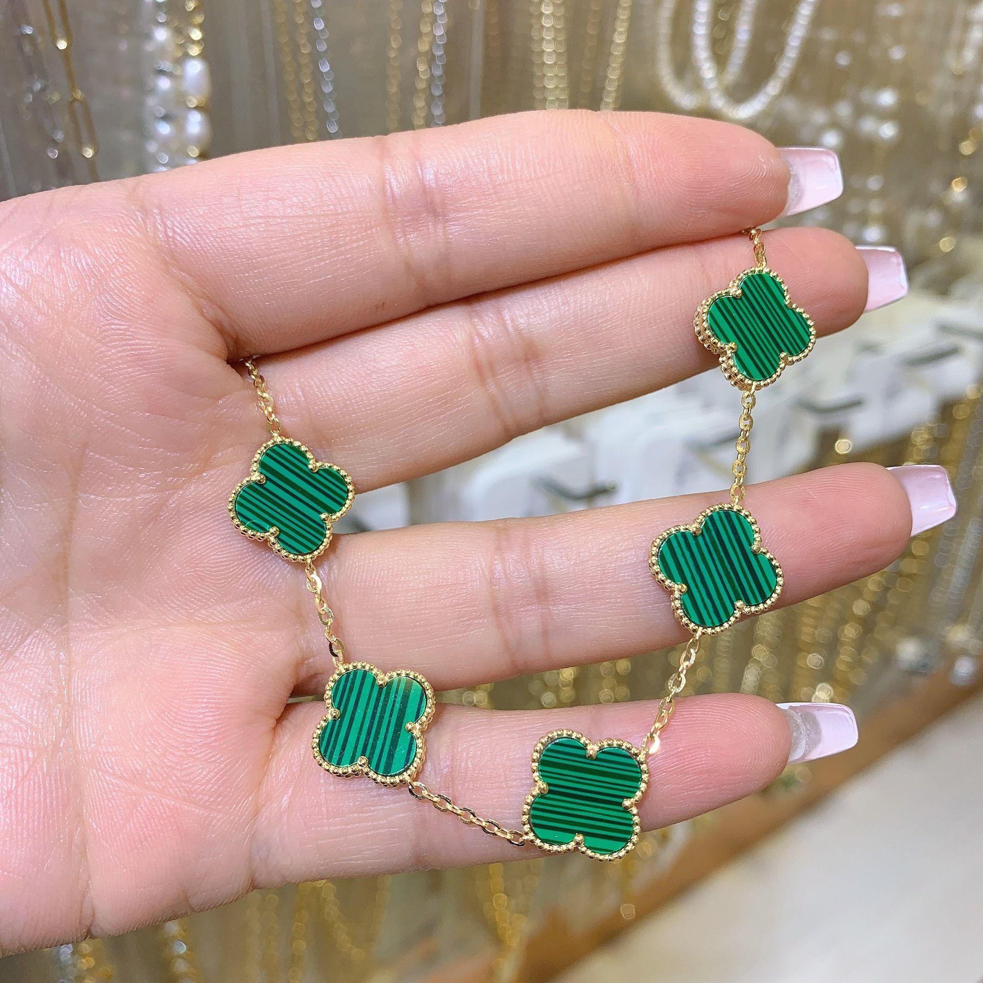 4#Rose Gold + Malachite Green