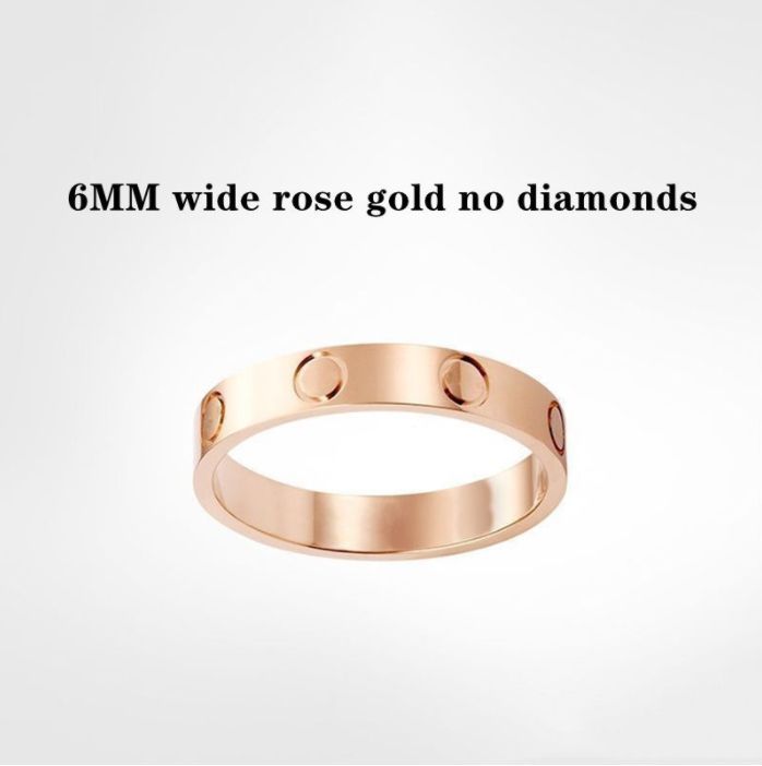 6 mm in oro rosa senza diam