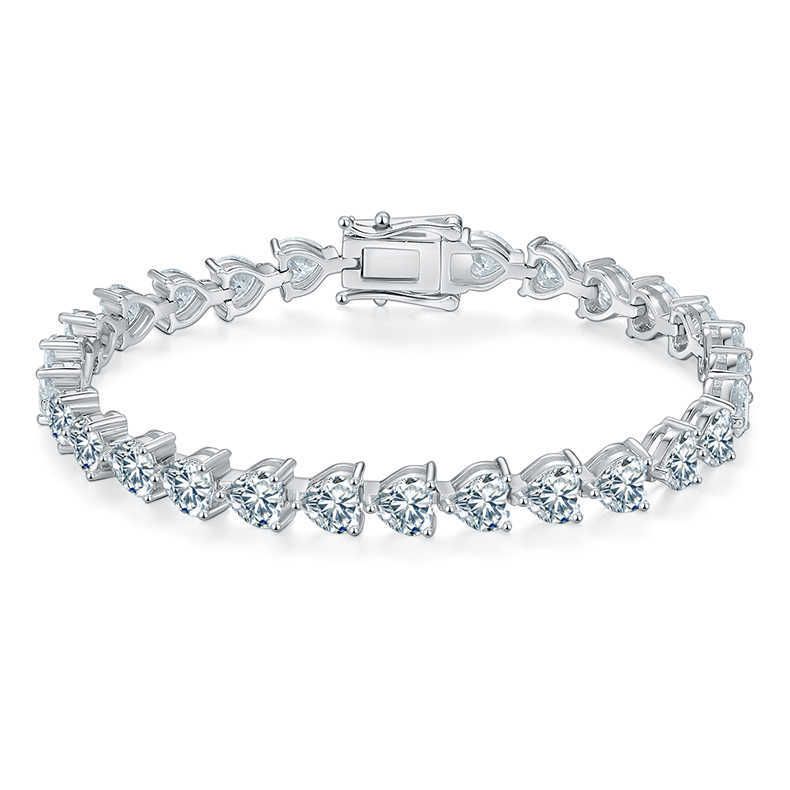 Heart Stone Tennis Bracelet-18cm