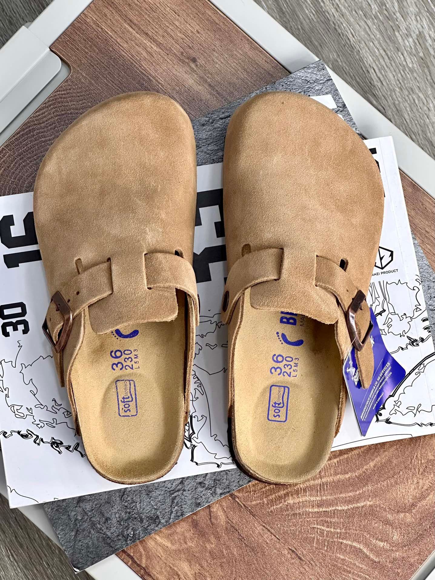 Palm Slippers for Men Outdoor Free Shipping Suede Leather Cork
