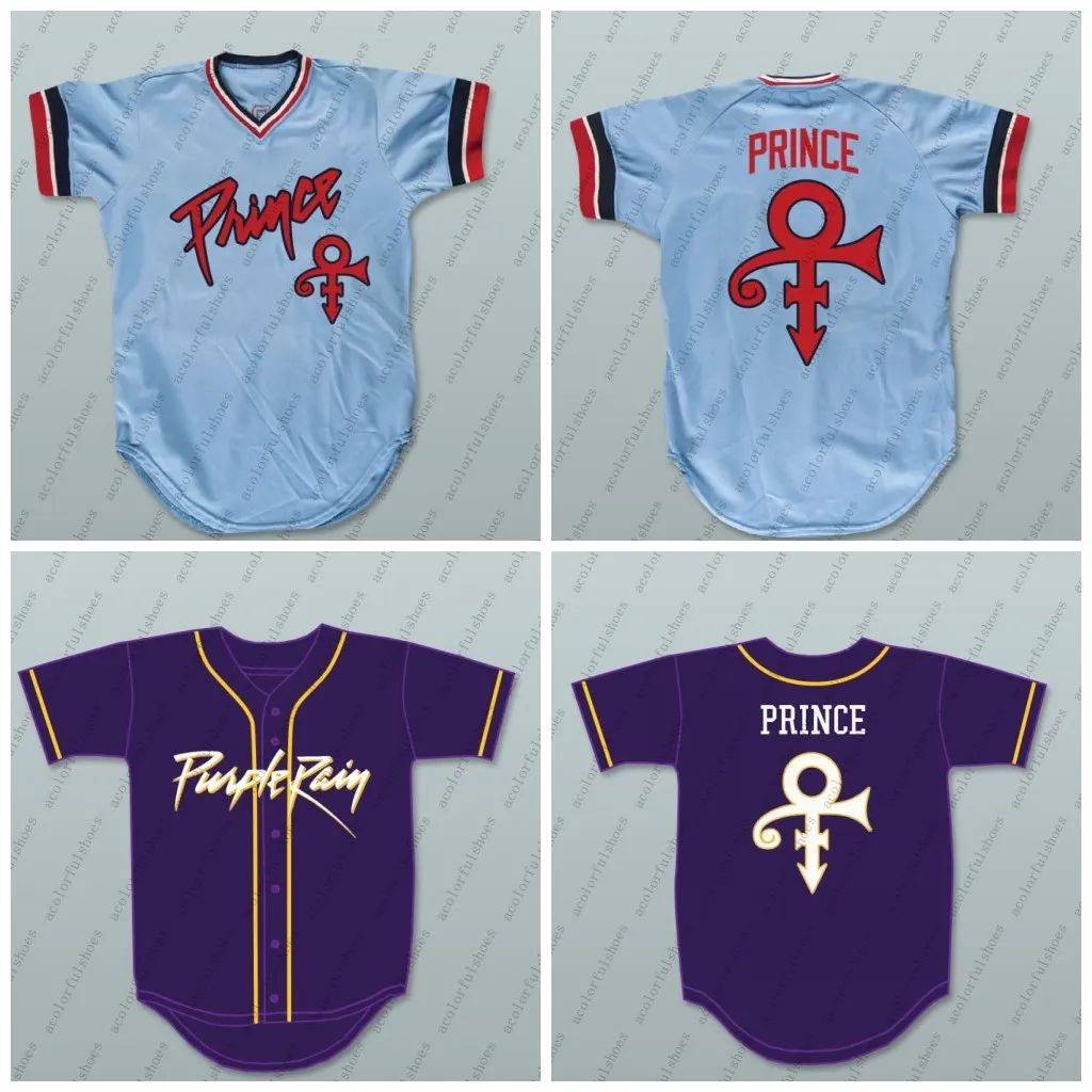 Prince Tribute Minnesota Baseball Jersey Prince Tribute Purple