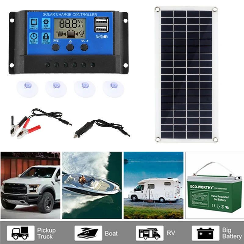 Paquete solar 10w+Controlador 10a-18v-1