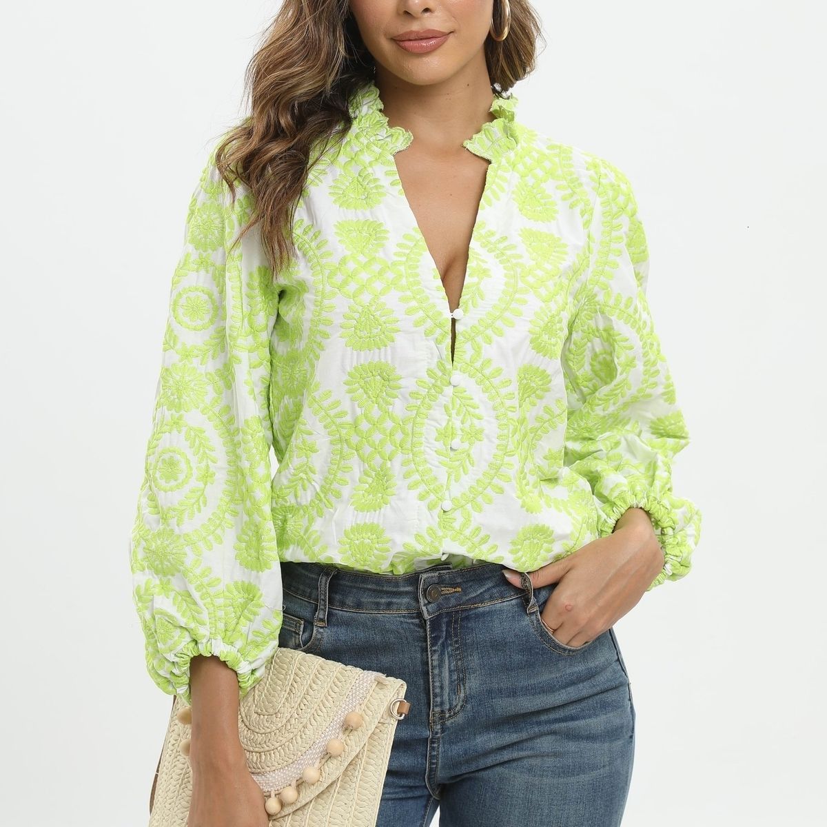 blouse chartreuse