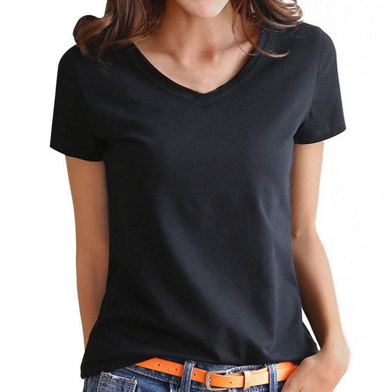 Black-V Neck-A