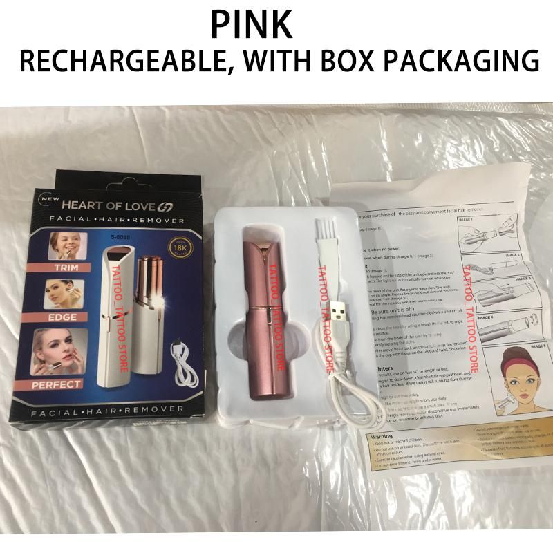 Tipo de depilador: caixa rosa de carregamento