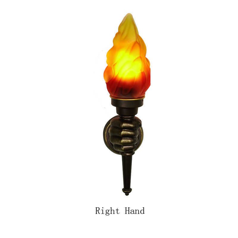 Right Hand-Flame Bulb-E27 Socket-As Pi