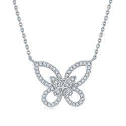 Butterfly S925 Silver Plated Platinum