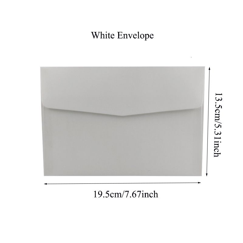 50pcs Branco Envelope