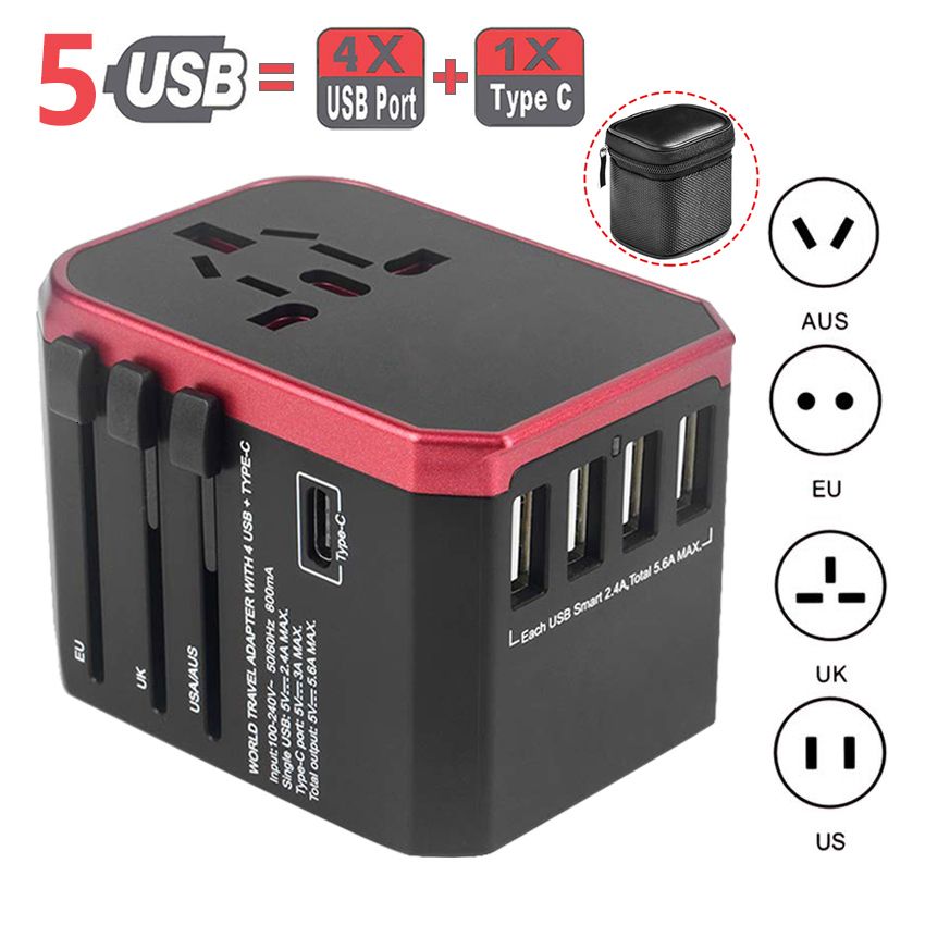 4USB-C vermelho