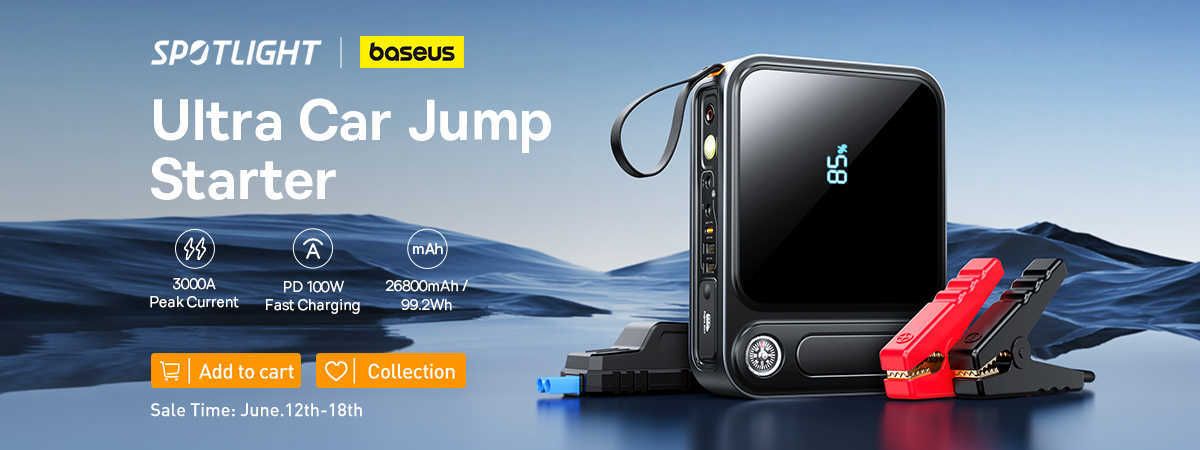 New Baseus 20000mAh Car Jump Starter Power Bank 2000A 10000mAh Car Battery  Charger Auto Emergency Booster Starting Device Jump Start From  Sportop_company, $53.23