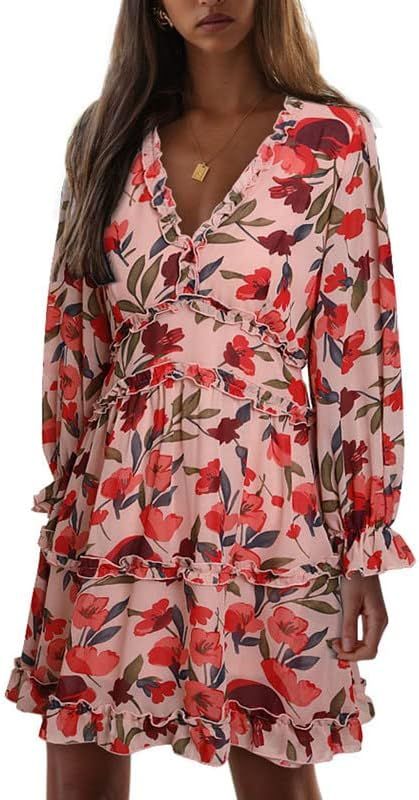 S Print Red Floral