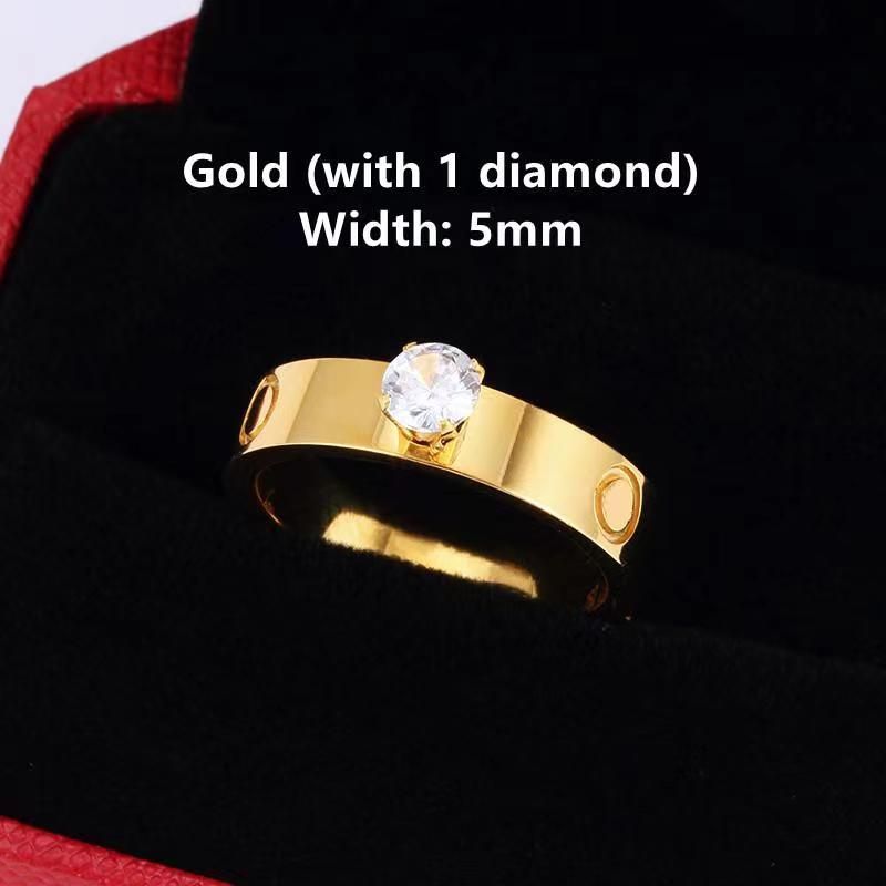 5 mm guld med 1 diamant