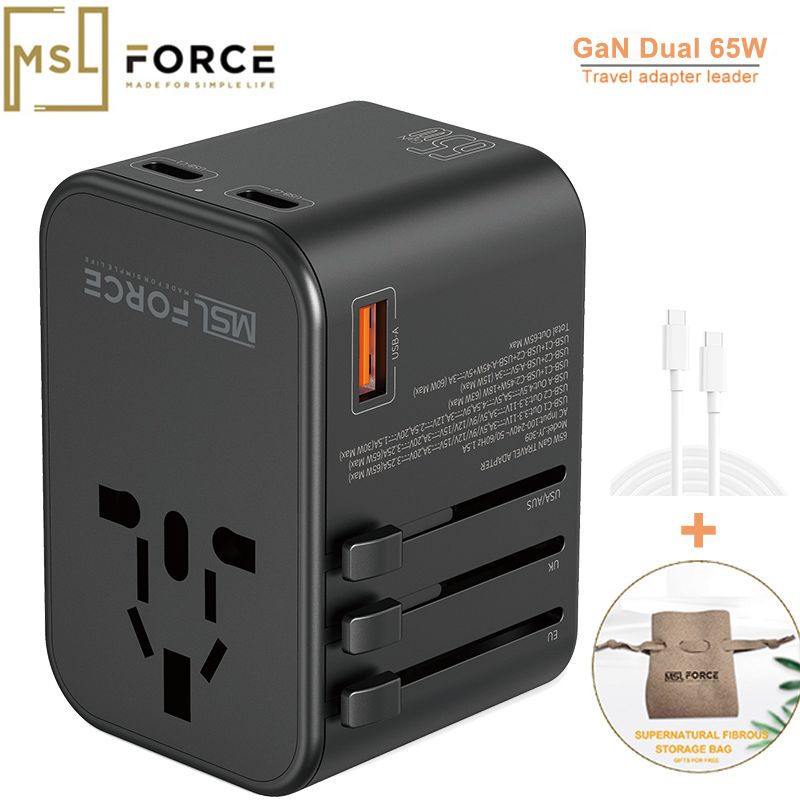 Dual Usb c 65w Gan-Spina universale