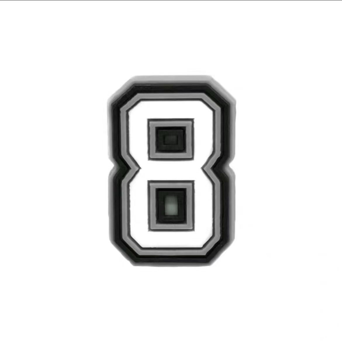 Charms com letras pretas brancas (8)