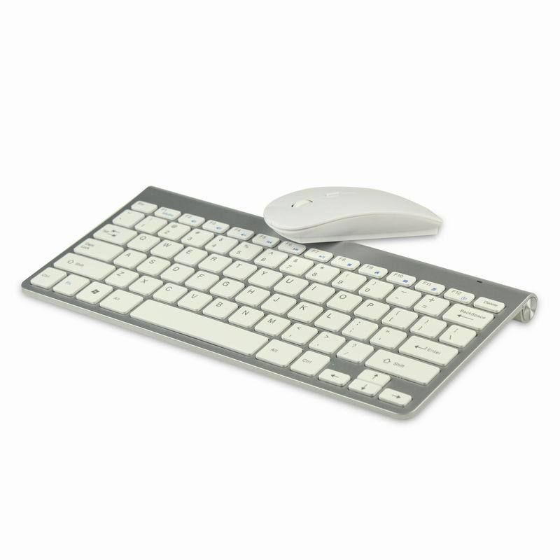 Silver keyboard + mouse