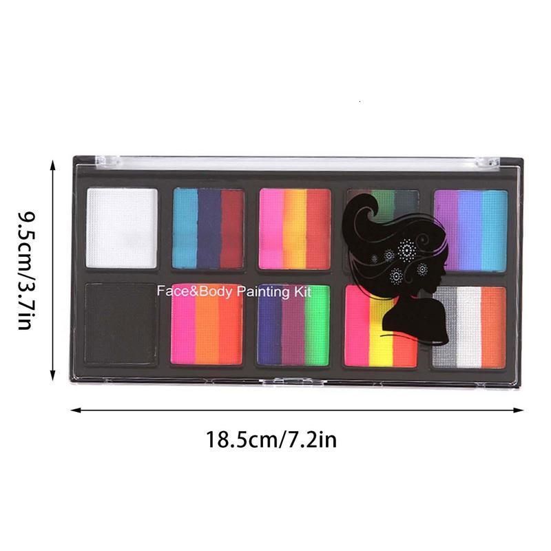 Face Paint Kit For Kids Adults Rainbow Palettes Face Painting Kit