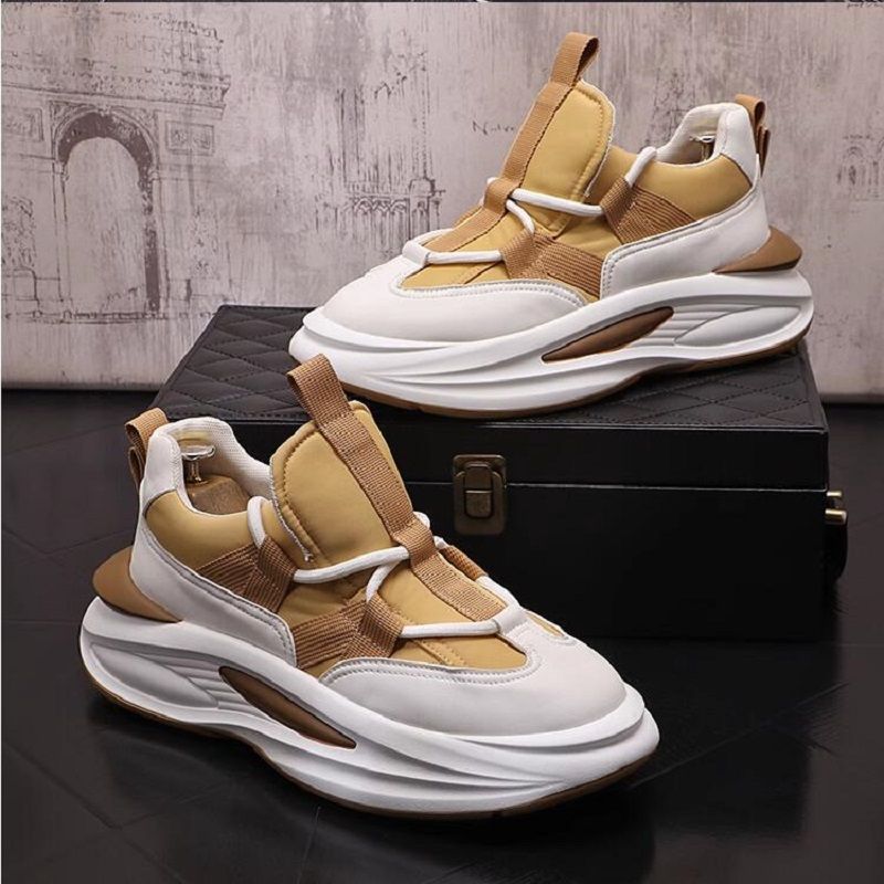 New Summer Men Leather Breathable Casual Shoes Male Sneakers