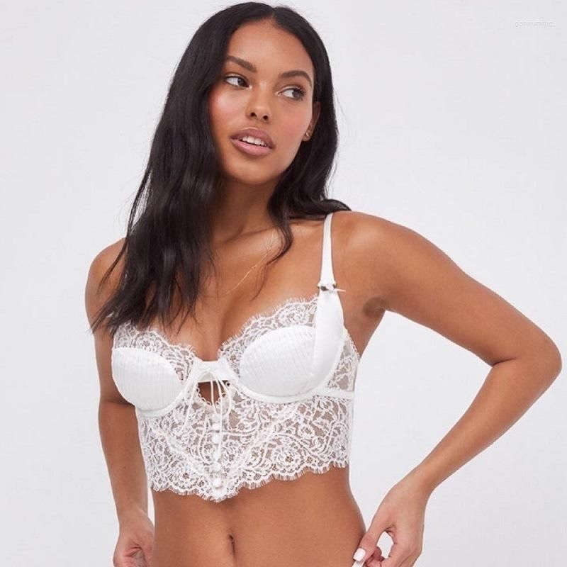 Bras French Eyelash Lace Hollow Out Sexy Underwear Female Thin Beauty Come  Back Prevent Sagging Long Bra Works From Ganjiuming, $30.03