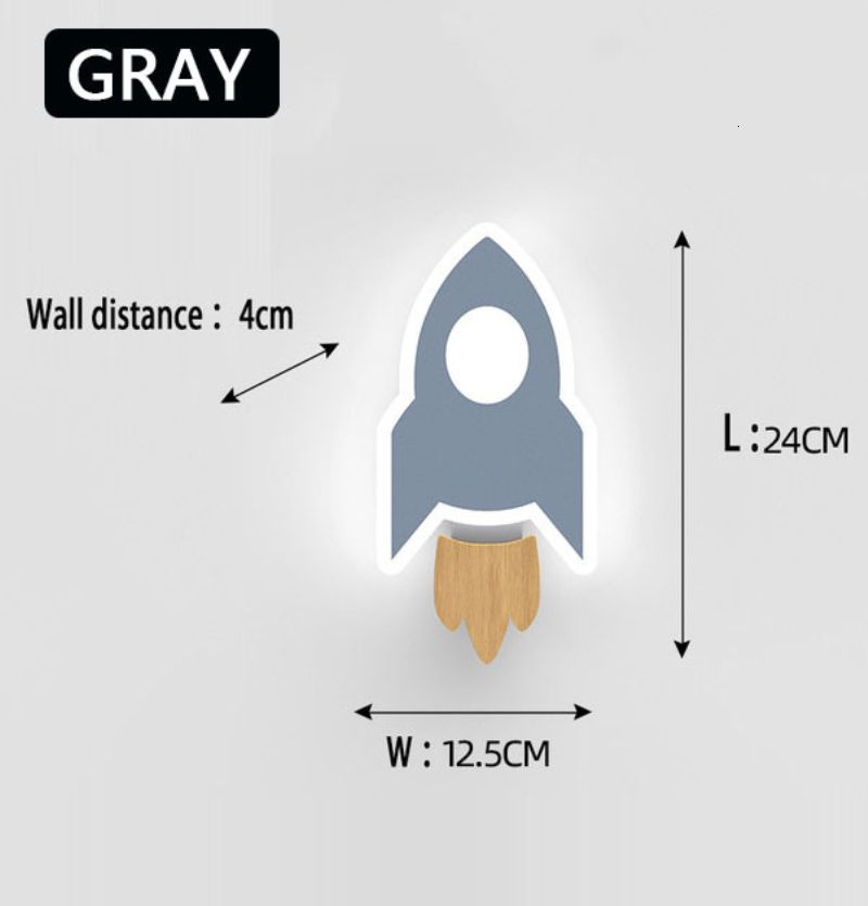 灰色のロケットウォームホワイト（2700-3500K）