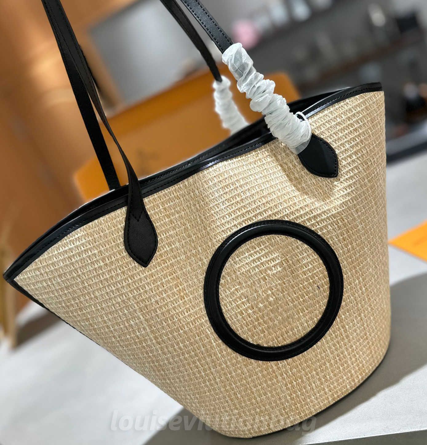 Straw Bag Plain Knitting Crochet Embroidery Open Casual Tote Interior  Compartment Two Thin Straps Leather Floral Fashion Women Purse From  Louiseviutionbag, $58.13