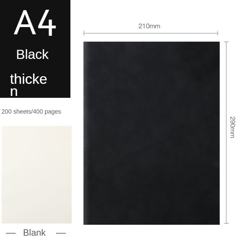 A4 Blank Black-A5