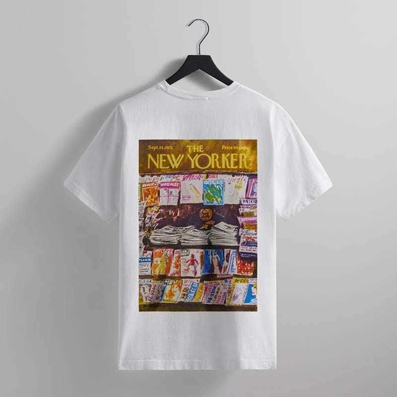 white green newsstand tee