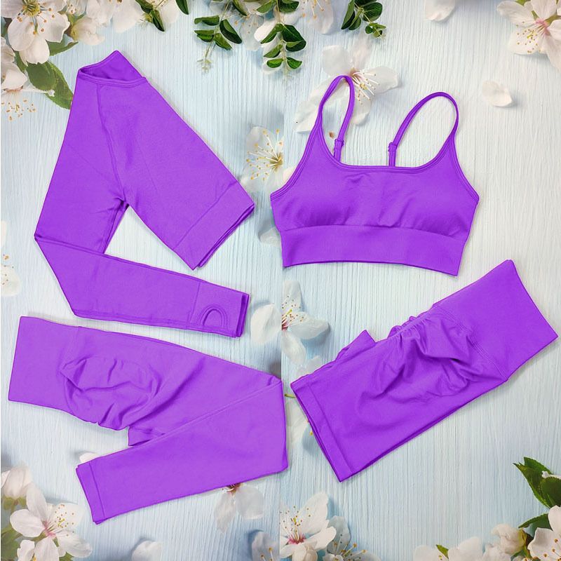 4pcs violet foncé