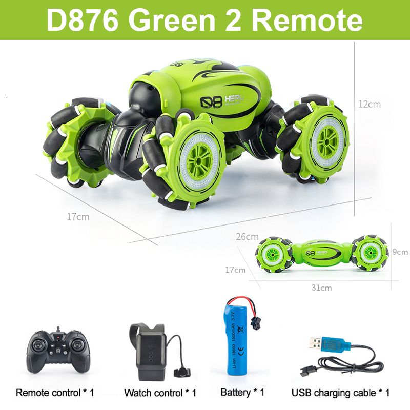 D876 grön 2 fjärrkontroll