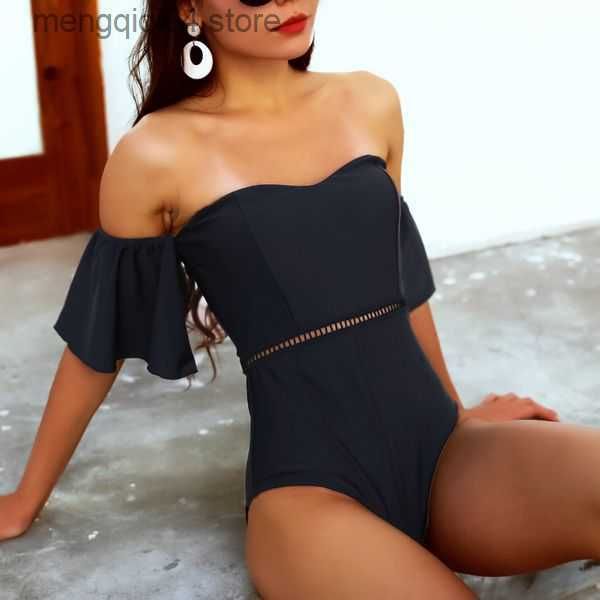 Maillot de bain noir solide