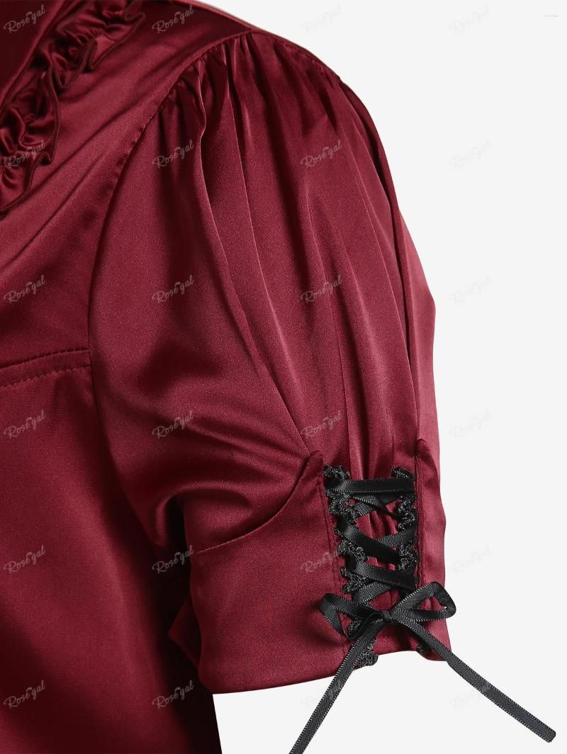 Camisetas De Mujer ROSEGAL De Talla Grande Camisa Sedosa Con