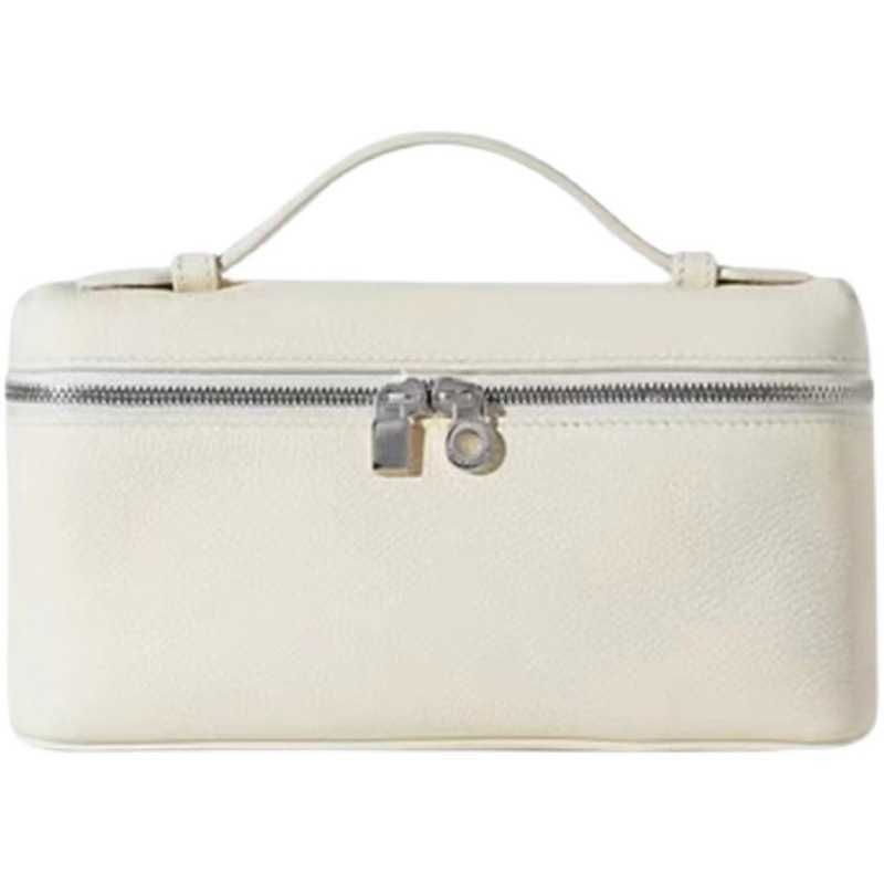 Loro Piana L19 Lunch Box Bag LP Femmes Bambou Tissé Sac Designer Maquillage  Sac En Cuir Véritable Sacs À Main Toile Autruche Stranded Sac À Main Deux