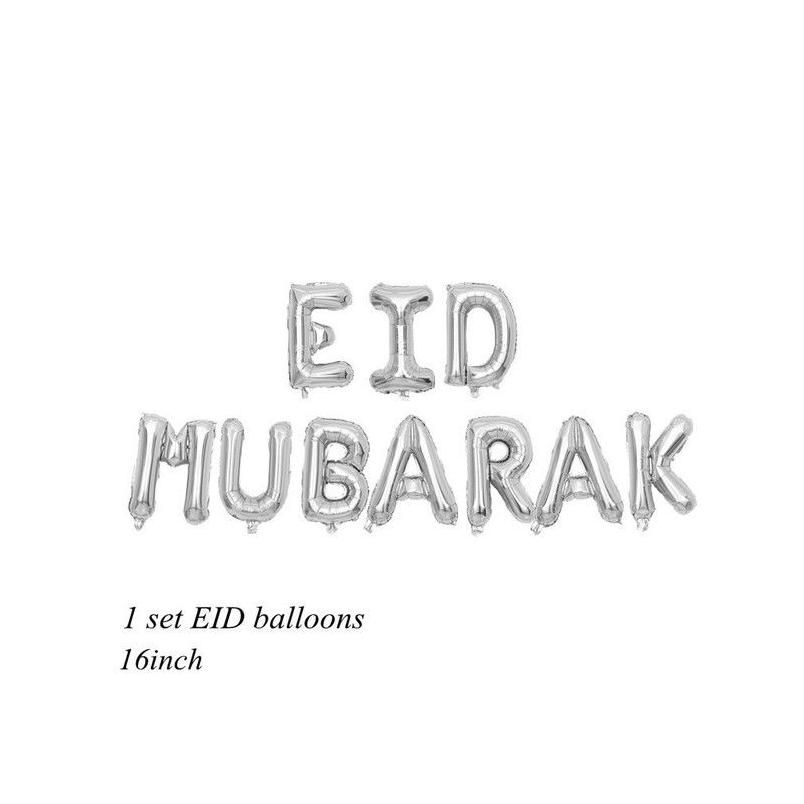 Silver Eid Balloons