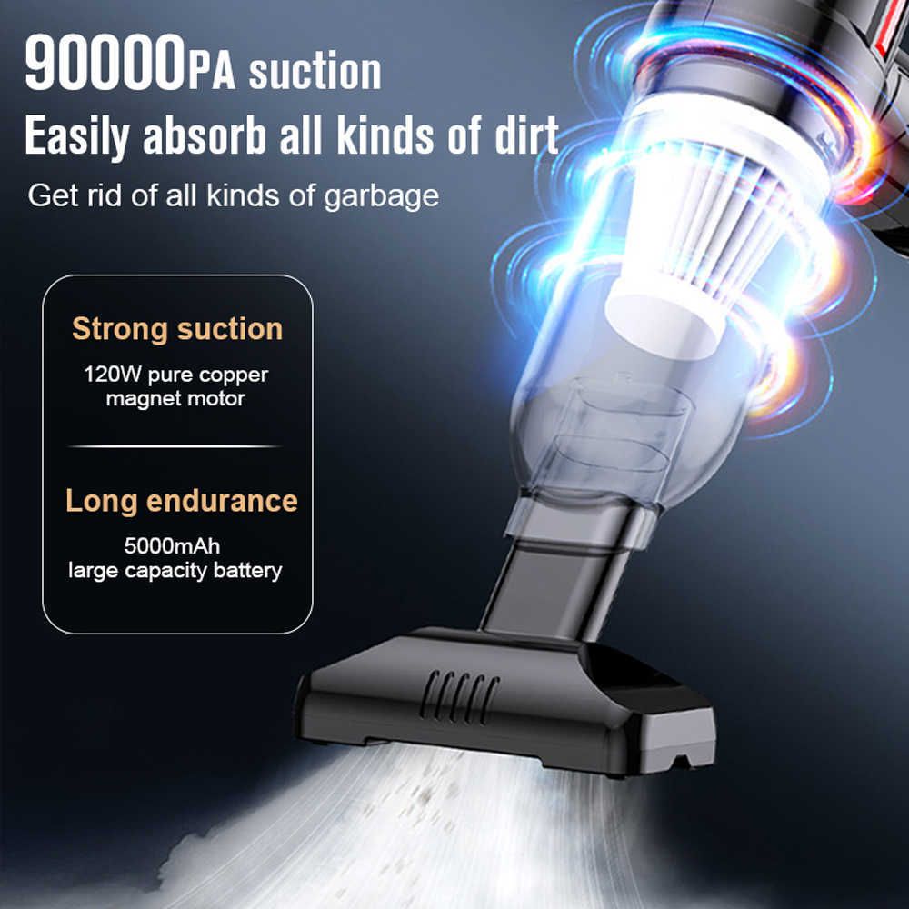 Black Cordless Vacuum Cleaner With High-power Pure Copper Motor, Wet/dry  Suction, Ideal For Car & Office Cleaning