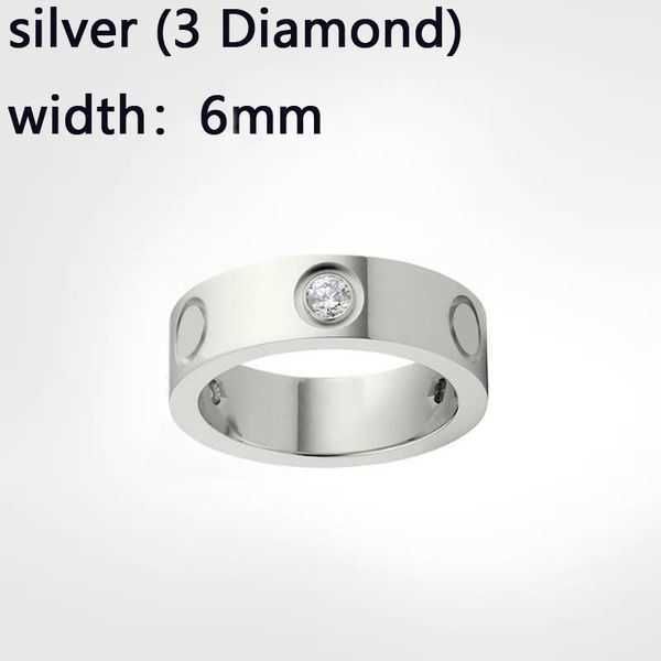 Diamant en argent de 6 mm