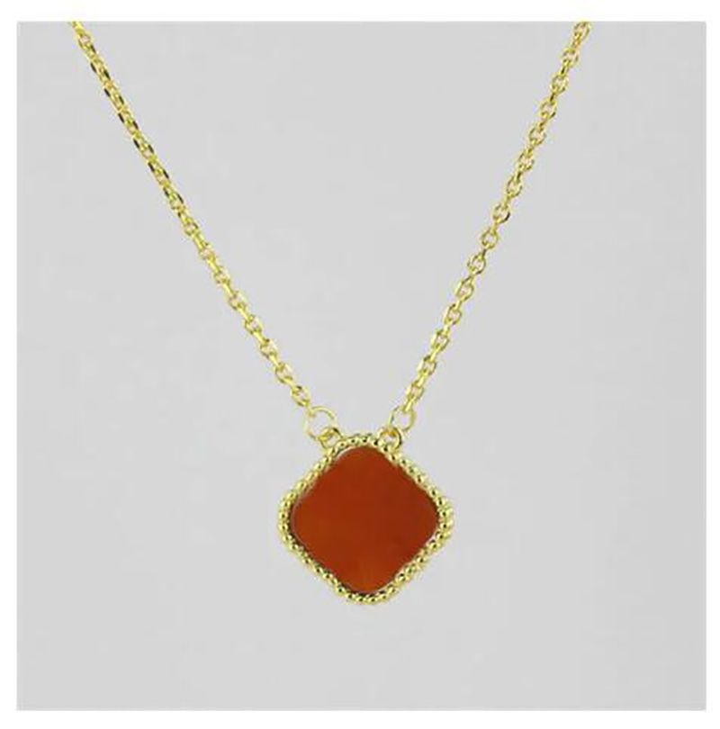 Necklace/Gold+Red