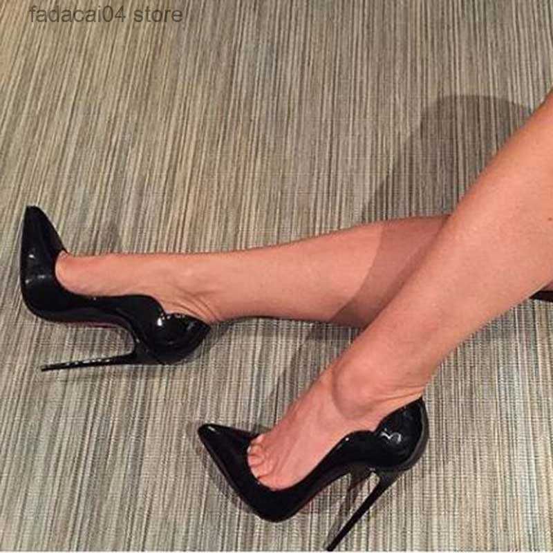 black 12cm heel