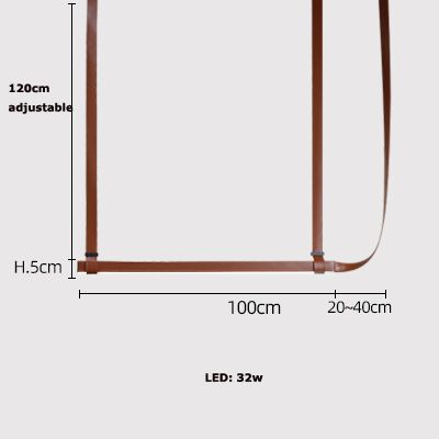 L100CM Коричневый ремень теплый свет