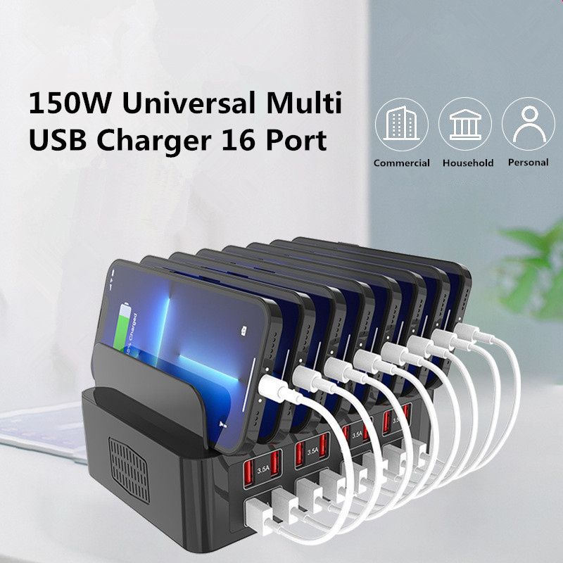 Multi Charger Charging Station  16 Port Usb Charging Station