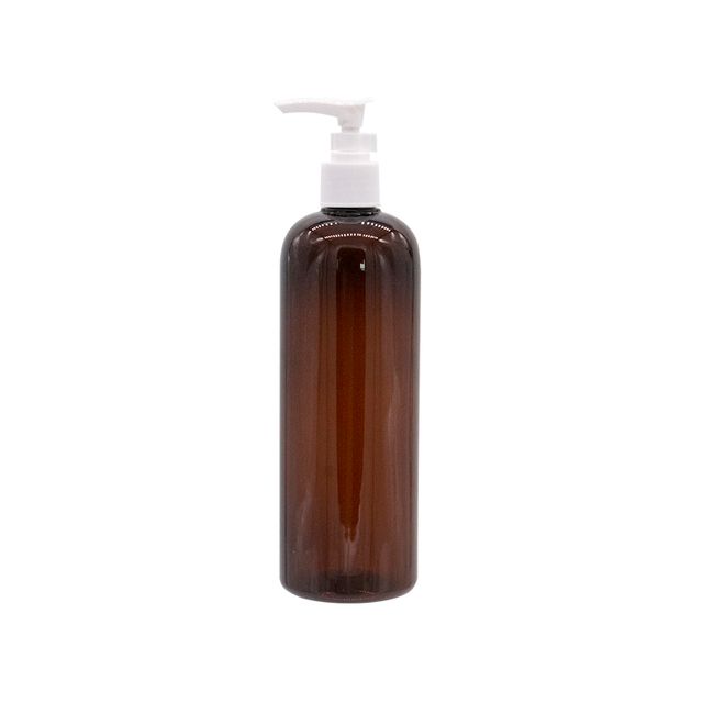 Bouteille marron 500 ml en plastique blanc