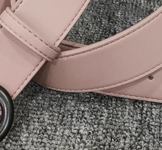 3 Black buckle+pink leather