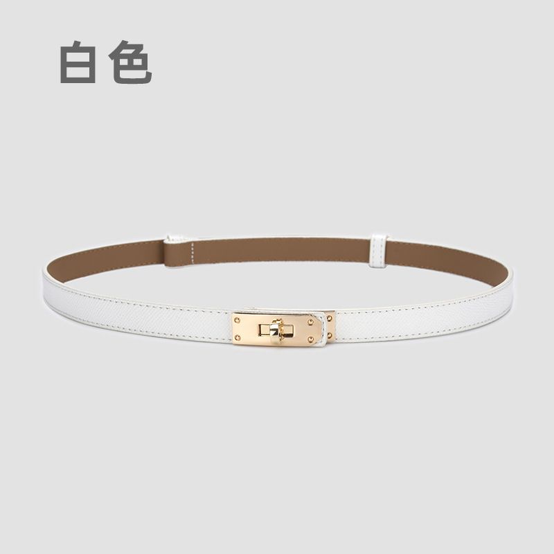 Gold buckle white