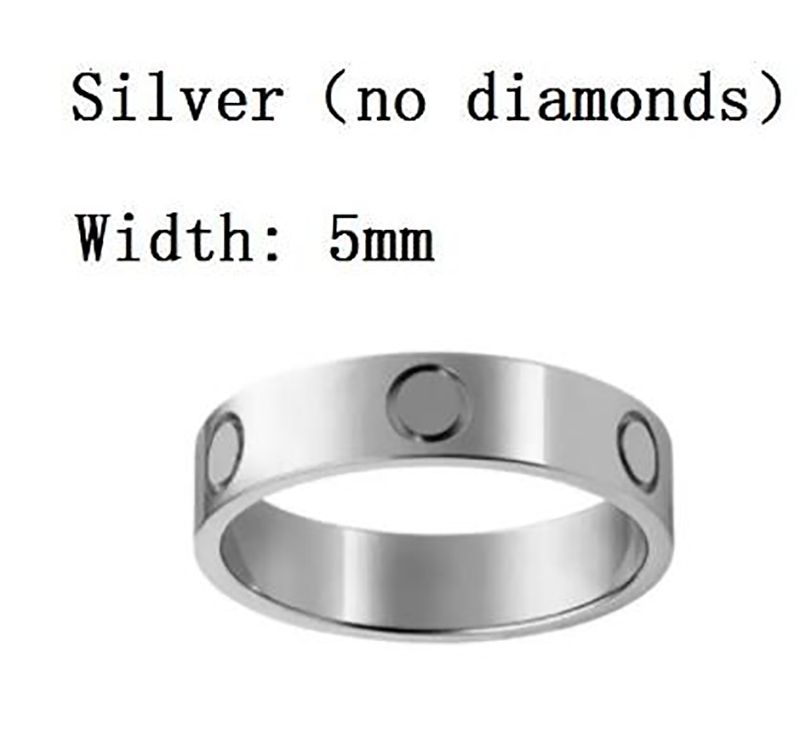 Silver 5mm No stone