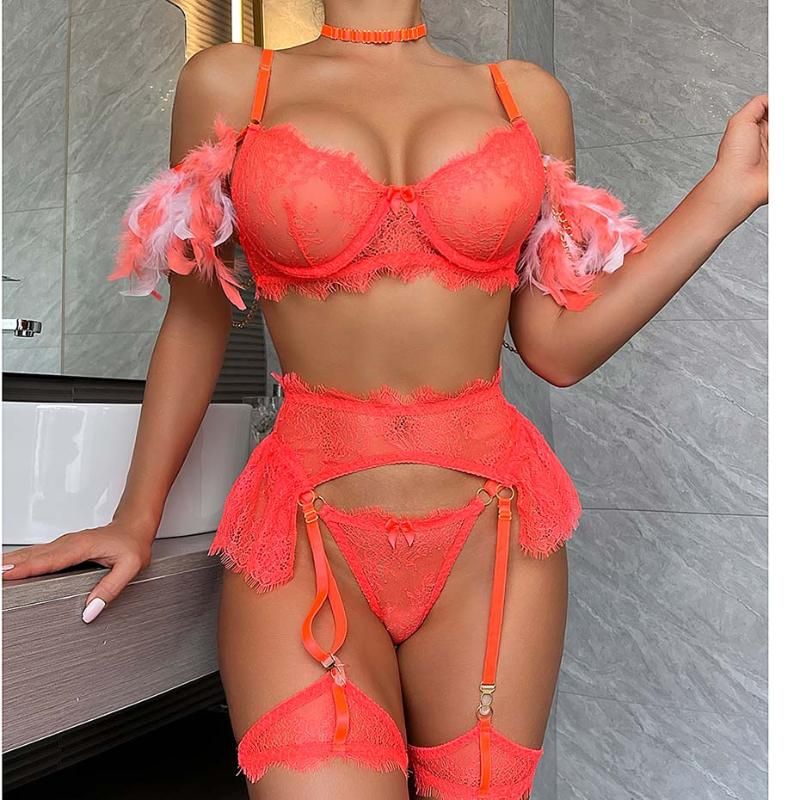 Orange Bra Sets